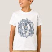 White Kerstmis Nutcracker Wreath T-shirt (Voorkant)