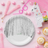 White Kerstmis Papieren Bordje (Feest)