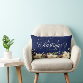 White Kerstmis Poinsettia Kussen