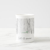 White Kerstmis Porselein Kop (Voorkant)