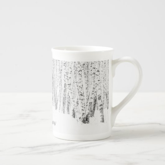 White Kerstmis Porselein Kop (Rechts)