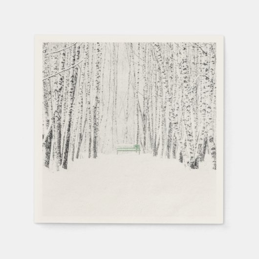 White Kerstmis Servetten (Voorkant)