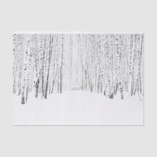 White Kerstmis Tissuepapier (Voorkant)