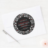 White Kerstmis Wreate Dinner Party nodigt uit Ronde Sticker (Envelop)