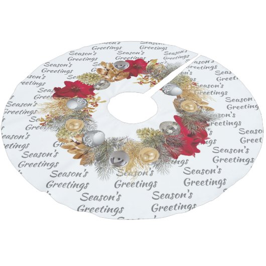 WHITE Kerstmis Wreath Kerstboom Rok (Gekanteld)