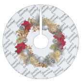 WHITE Kerstmis Wreath Kerstboom Rok (Voorkant)