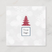 WHITE kerstsneeuwvierkant visitekaartje (Achterkant)