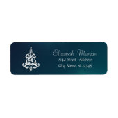 White KerstTree Green Holiday, Kerstmis Etiket (Voorkant)