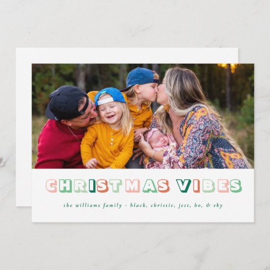 White kerstvibes, kerstfeest (Voorkant / Achterkant)