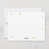 White Kerstwinter Snowy Day Illustratie Mini Feestdagenkaart (Achterkant)