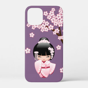 White Kimono Kokeshi Doll - Cute Geisha Girl Case-Mate iPhone Case