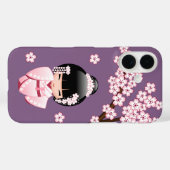 White Kimono Kokeshi Doll - Cute Geisha Girl Case-Mate iPhone Case (Achterkant (horizontaal))