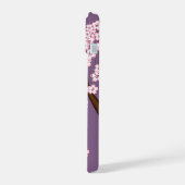 White Kimono Kokeshi Doll Cute Geisha Girl Paars iPhone 15 Case (Linkerkant)