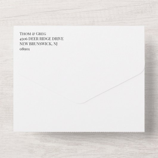 White King Chess Pineersels Gay Wedding All In One Uitnodiging (Achterkant)