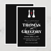 White King Chess Pineersels Gay Wedding Kaart