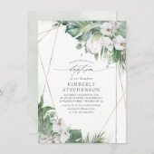 White King Protea en Orchids Tropical Baptisme Kaart (Voorkant / Achterkant)