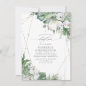 White King Protea en Orchids Tropical Baptisme Kaart (Voorkant)