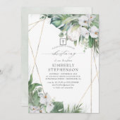 White King Protea en Orchids Tropical Christening Kaart (Voorkant / Achterkant)