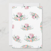 White King Protea Watercolor Floral Classic  Kaart (Achterkant)