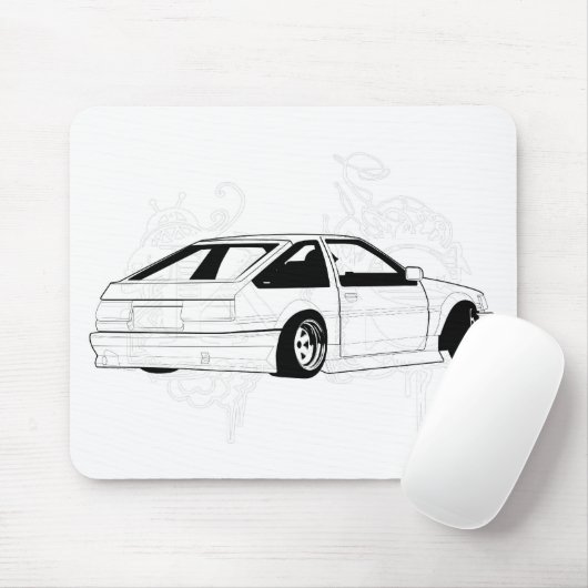 White KIS Levin AE86 Muismat (Met muis)