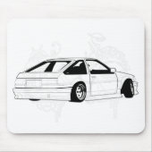 White KIS Levin AE86 Muismat (Voorkant)