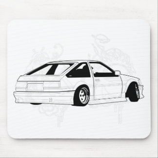 White KIS Levin AE86 Muismat