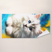White Kitten Badhanddoek (Badhanddoek)