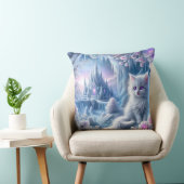 White Kitten beroemd gemaakt door Fantasy Ice King Kussen (Stoel)