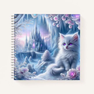 White Kitten beroemd gemaakt door Fantasy Ice King Notitieboek
