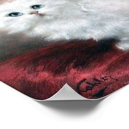 White Kitten, Carl Kahler Poster (Hoek)