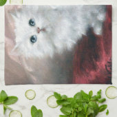 White Kitten, Carl Kahler Theedoek (Gevouwen)