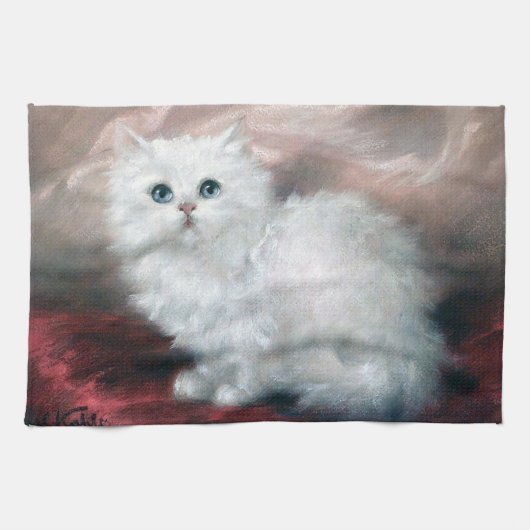 White Kitten, Carl Kahler Theedoek (Horizontaal)