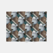 White Kitten Fleece Deken (Voorkant (Horizontaal))