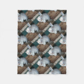 White Kitten Fleece Deken (Voorkant)
