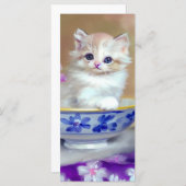  White Kitten Illustratie (Voorkant / Achterkant)