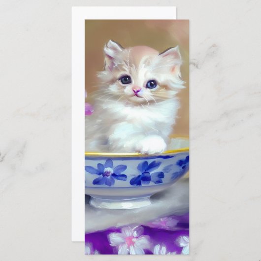  White Kitten Illustratie (Voorkant / Achterkant)