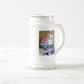  White Kitten Illustratie Bierpul (Voorkant rechts)