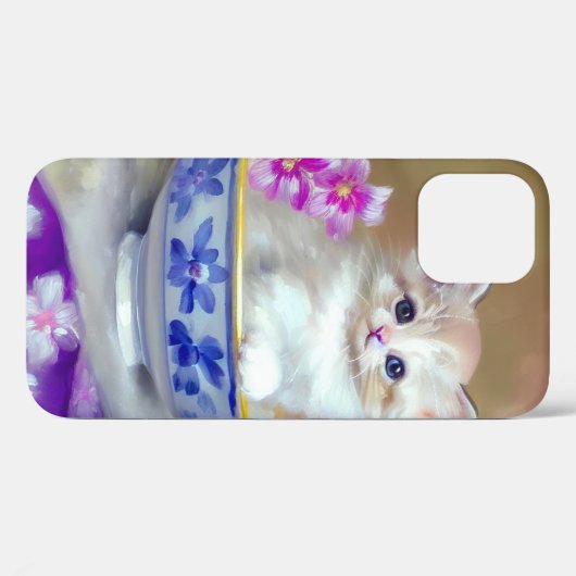  White Kitten Illustratie Case-Mate iPhone Case (Achterkant (horizontaal))