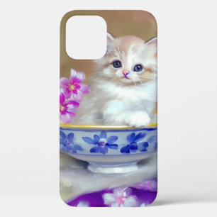 White Kitten Illustratie Case-Mate iPhone Case