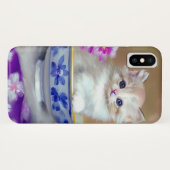  White Kitten Illustratie Case-Mate iPhone Case (Achterkant (horizontaal))