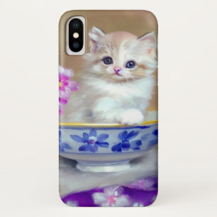  White Kitten Illustratie Case-Mate iPhone Case