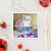  White Kitten Illustratie Servet (Insitu)