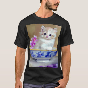  White Kitten Illustratie T-shirt