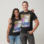  White Kitten Illustratie T-shirt (Unisex)