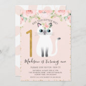 White Kitten is je die me de eerste verjaardag ver Kaart (Voorkant / Achterkant)