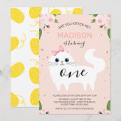 White Kitten is je die me uitnodigt. Kaart (Voorkant / Achterkant)