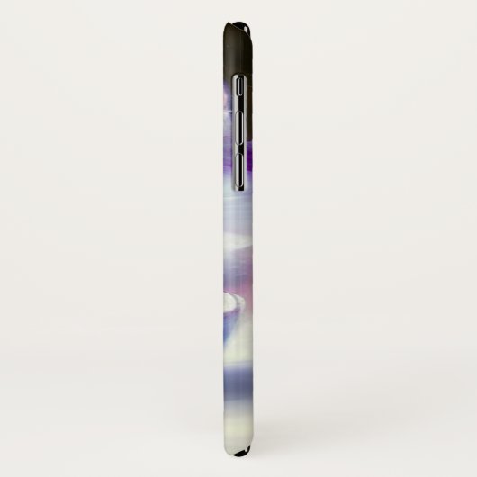  White Kitten met Paars lintje Case-Mate iPhone Case (Achterkant/links)