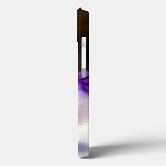  White Kitten met Paars lintje Case-Mate iPhone Case (Achterkant / Links)