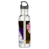 White Kitten met Paars lintje Waterfles (Achterkant)