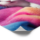 White Kitten - Rainbow Critters Collectie Poster (Hoek)